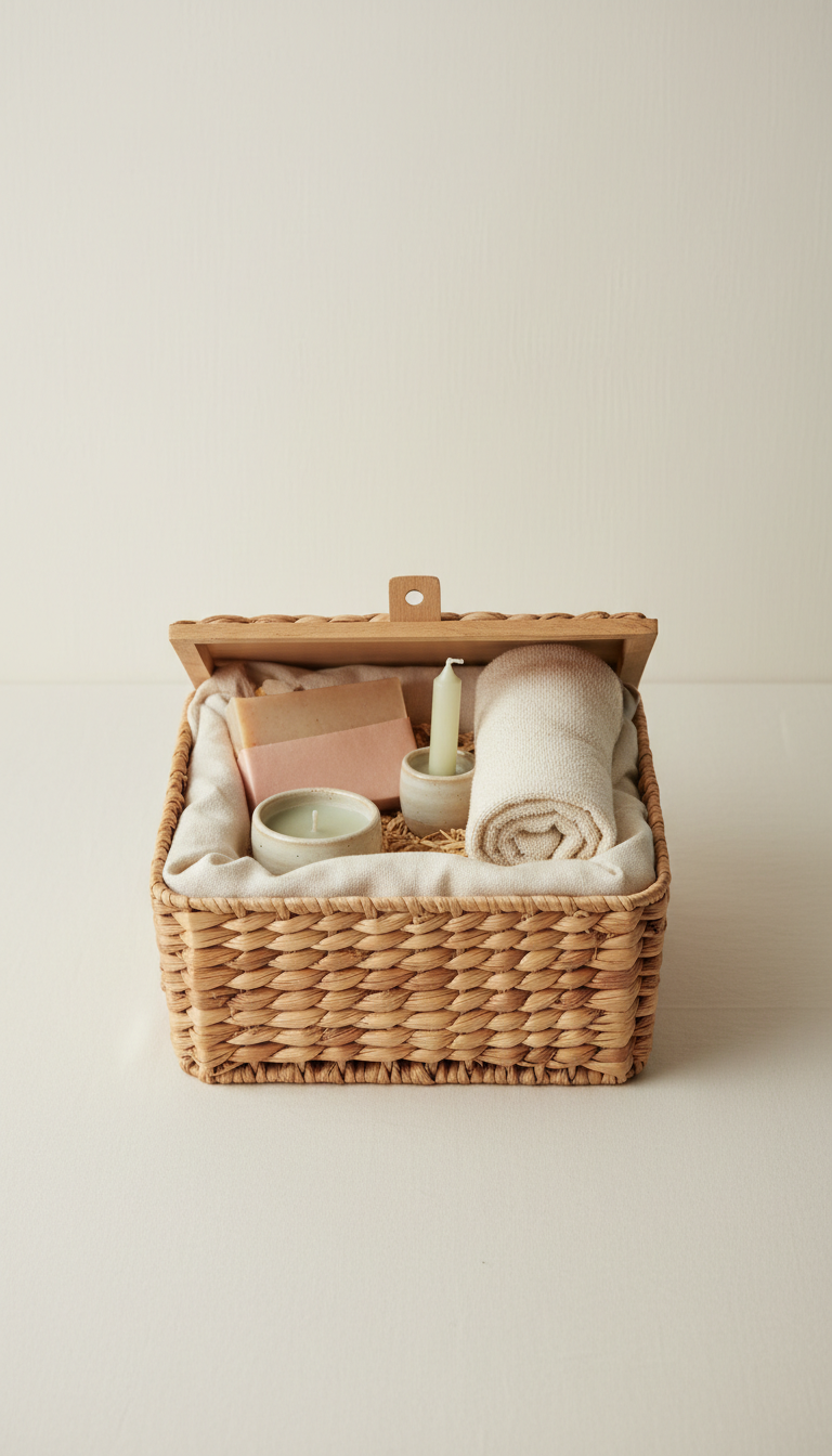 Curated hamper blush accents gift box