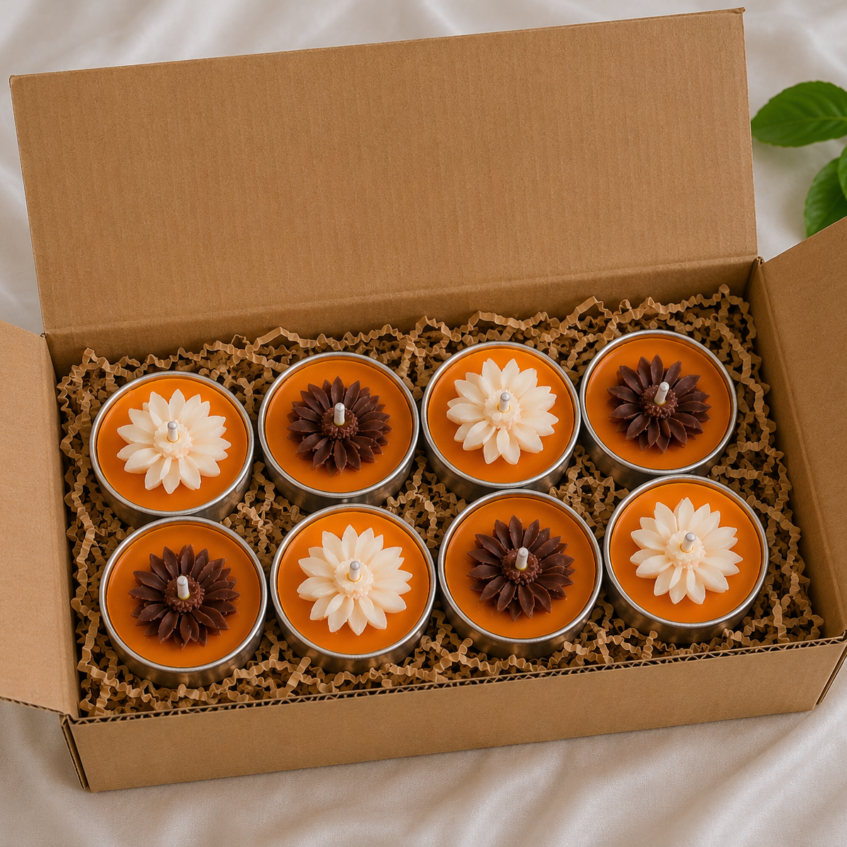 BloomGlow T-Light Candles (Set of 8)