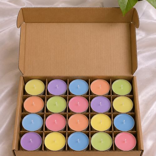 Clear Cup Scented Soy Wax T-Light Candle (Set of 8)