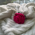 Rose Crochet Keychain